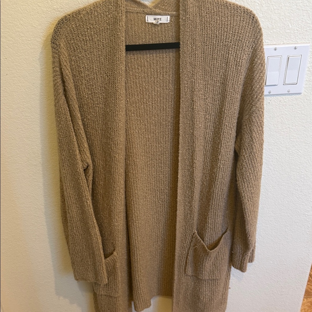 Mine Classic Tan Open-Front Cardigan